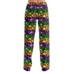 Mardi Gras Women's Comfy Wide Leg Pants