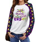 Fun Mardi Gras Graphic Tee for Women