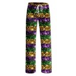 Mardi Gras Women's Comfy Wide Leg Pants