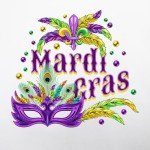 Fun Mardi Gras Graphic Tee for Women