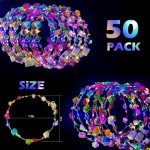 50 LED Flower Crowns for Mardi Gras Parties