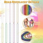 50PCS Metallic Mardi Gras Beads Necklace Party Favors