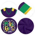 Funny Mardi Gras V-Neck Graphic Tee for Women