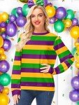 Mardi Gras Long Sleeve Women's Sweatshirt – Purple & Gold