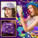 36 PCS Mardi Gras Enamel Brooch Set for Crafts