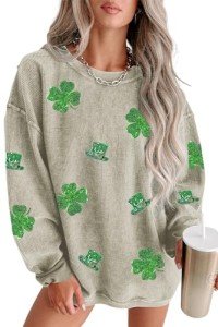 Mardi Gras Sequin Sweatshirt for Women