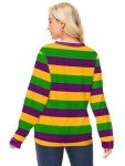 Mardi Gras Long Sleeve Women's Sweatshirt – Purple & Gold