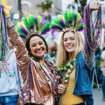 Mardi Gras Feather Hairbands with Fleur De Lis