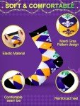 Mardi Gras Fun Crew Socks - 48 Pairs