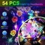 54 LED Flower Crowns for Mardi Gras Fun