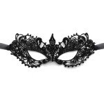 Black Lace Masquerade Mask for Mardi Gras Fun