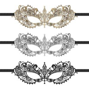 3 PCS Lace Masquerade Masks for Mardi Gras