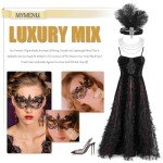 Black Lace Masquerade Mask for Mardi Gras Fun