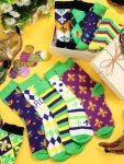 Mardi Gras Fun Crew Socks - 48 Pairs