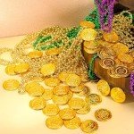 Joyin 100 Plastic Gold Coins for Mardi Gras