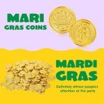 Joyin 100 Plastic Gold Coins for Mardi Gras