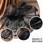 Elegant Black Tea Party Headband for Mardi Gras