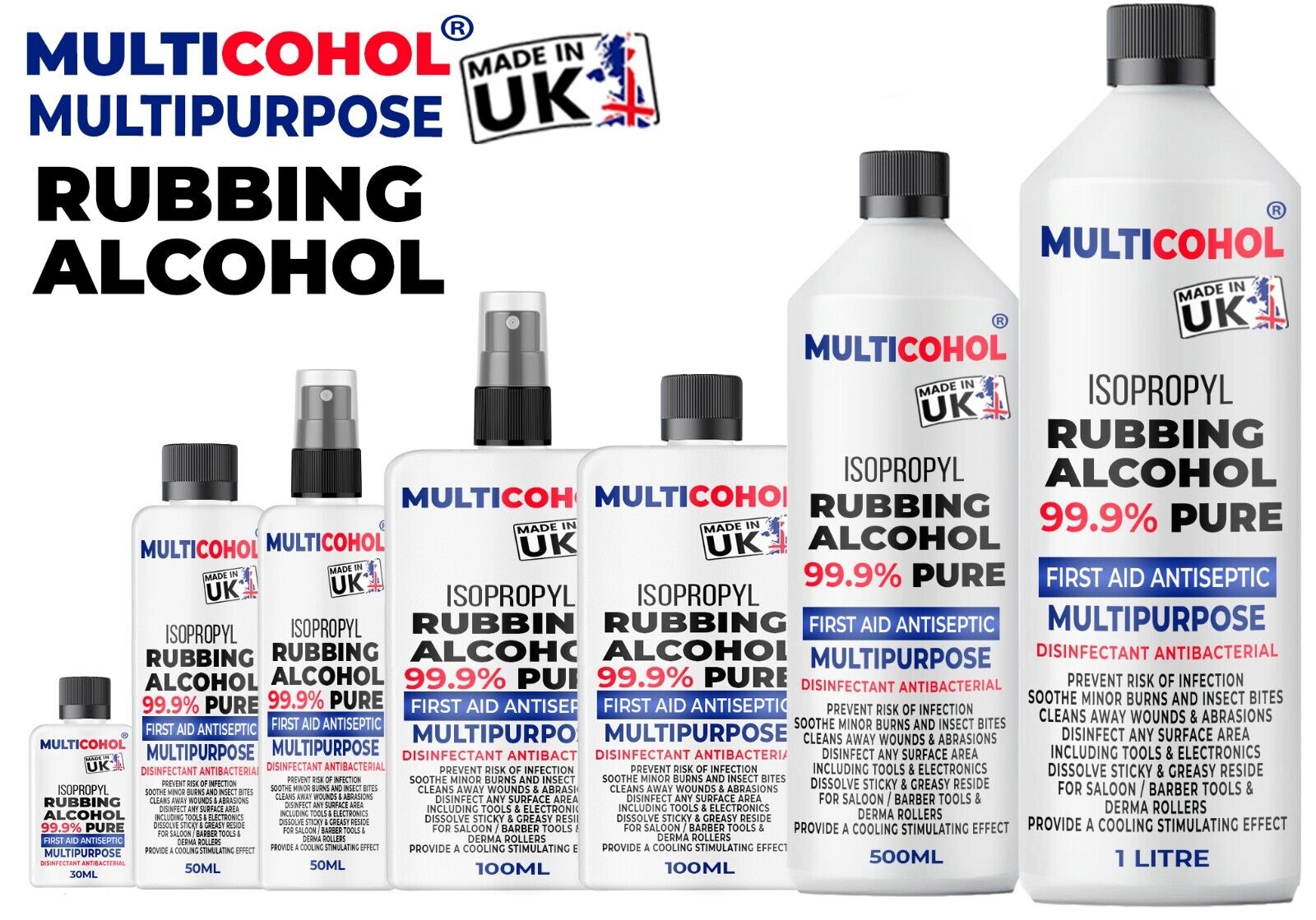 99.9% Pure Isopropyl Alcohol Antiseptic Disinfectant