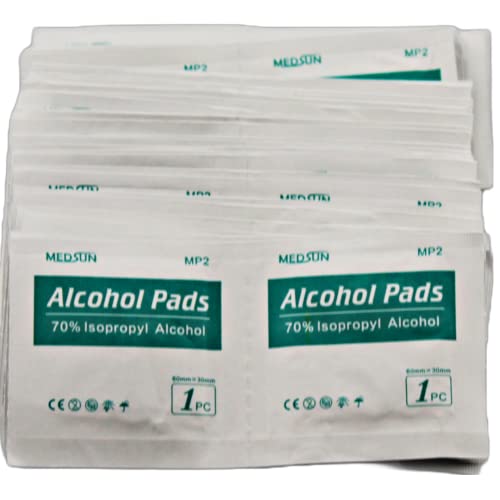 100 Individually Wrapped 70% Isopropyl Wipes