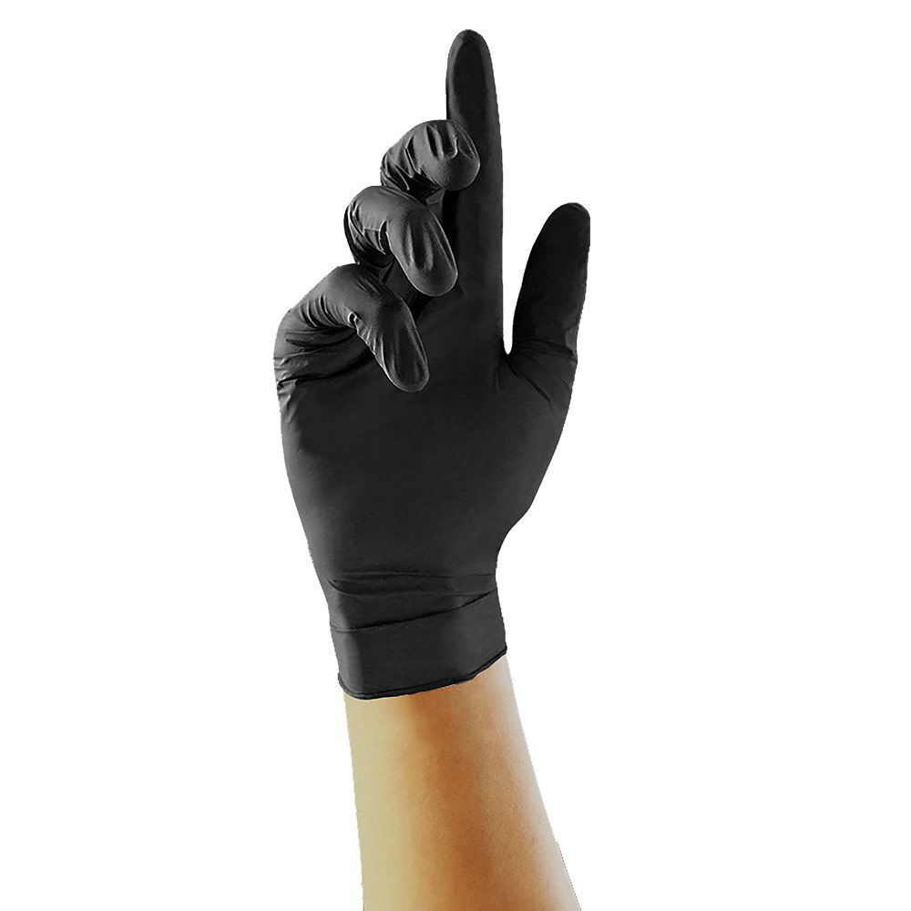 Powder-Free Black Latex Tattoo Gloves by Unigloves