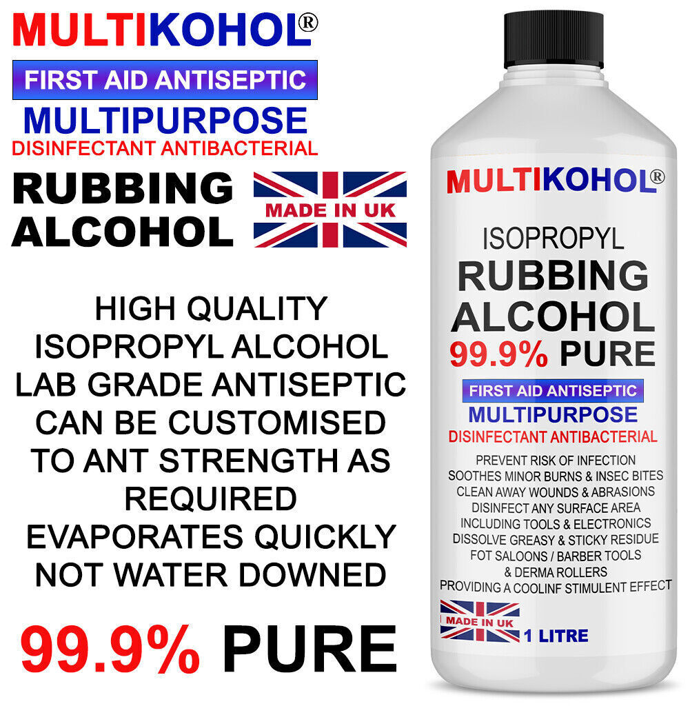 99.9% PURE Isopropyl Alcohol for Labs & Rubbing