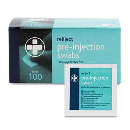 70% Isopropyl Alcohol Pre-Injection Skin Wipes - 100 Pack