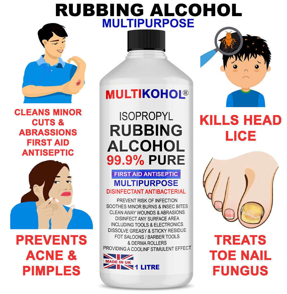 99.9% PURE Isopropyl Alcohol for Labs & Rubbing