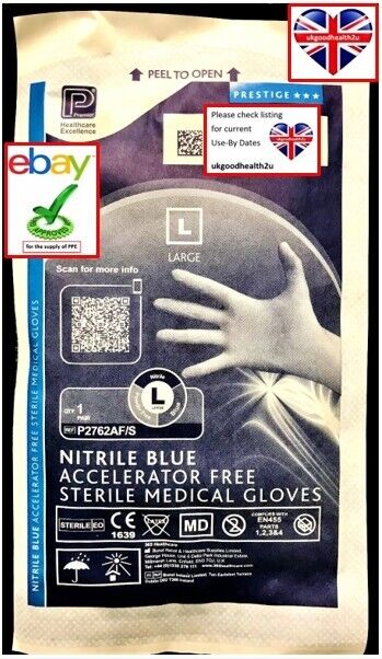 CE Certified Sterile Nitrile Gloves, Large