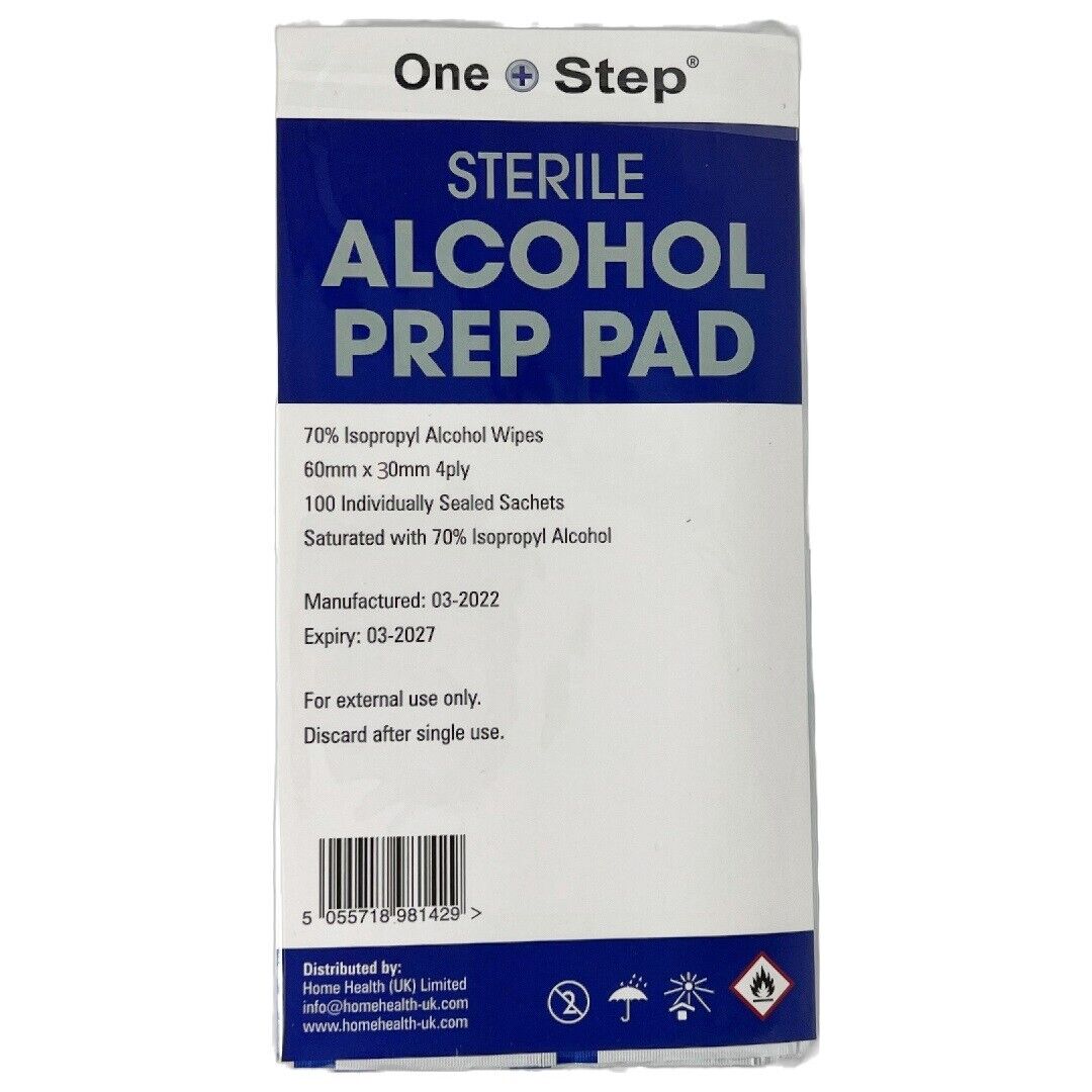 70% Isopropyl Alcohol Wipes - 100 Individually Wrapped