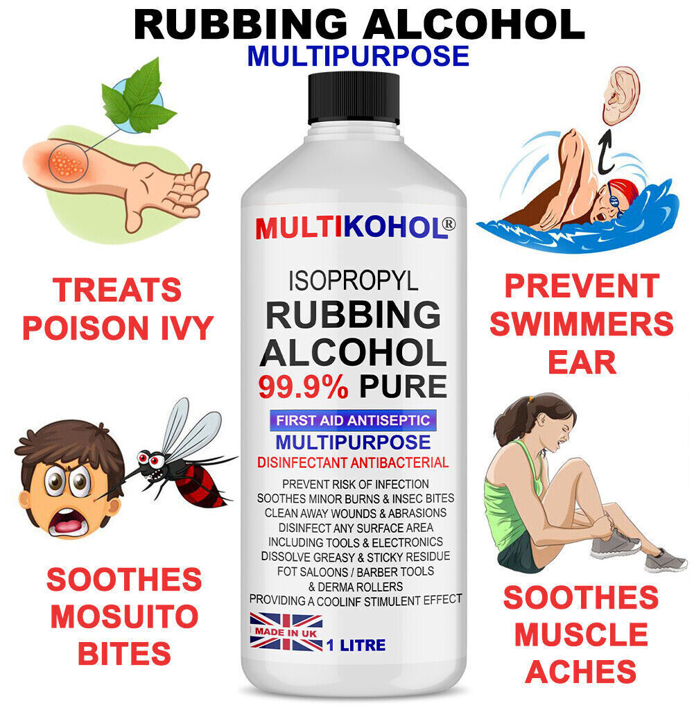 99.9% PURE Isopropyl Alcohol for Labs & Rubbing