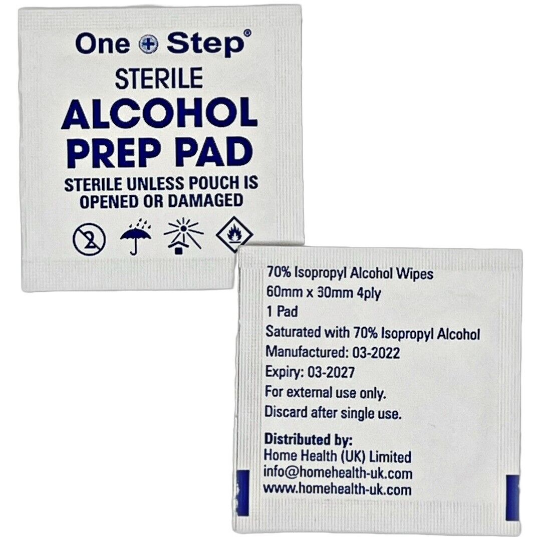70% Isopropyl Alcohol Wipes - 100 Individually Wrapped