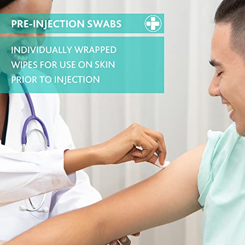 70% Isopropyl Alcohol Pre-Injection Skin Wipes - 100 Pack