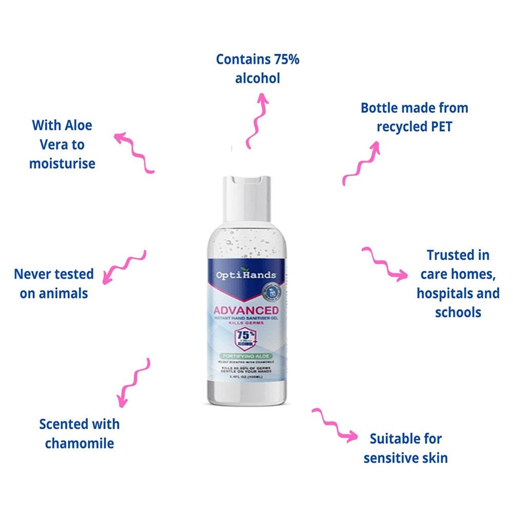 75% Alcohol Hand Sanitiser Gel with Anti-Viral Properties