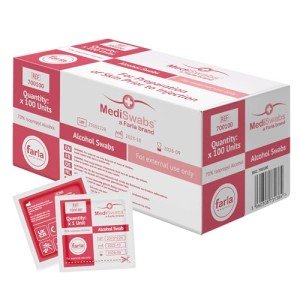 70% Isopropyl Alcohol Wipes, Individually Wrapped (x100)