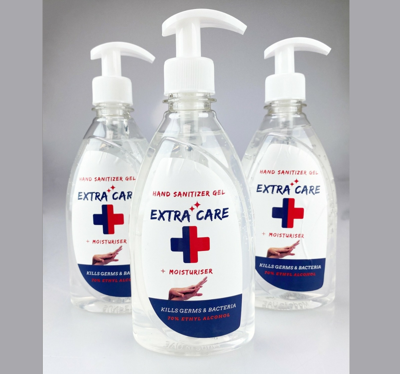 5-Pack 500ML Antibacterial Hand Sanitiser Gel