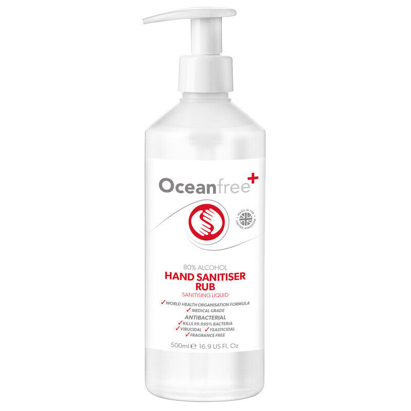 80% Alcohol Hand Sanitiser - 500ml Bottle