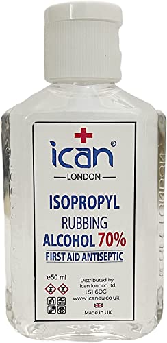 50ml Isopropyl Rubbing Alcohol - 70% Antiseptic Disinfectant
