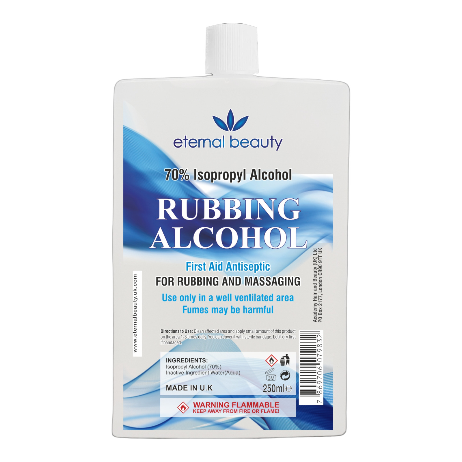 70% Isopropanol Rubbing Alcohol 250ml