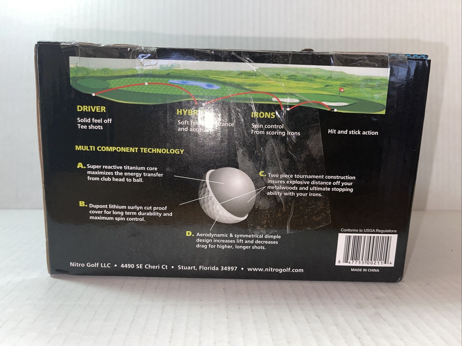 Nitro Golf Ultimate Distance Golf Balls, White, 45 Pack