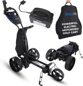 SereneLife 3-Wheel Electric Golf Push Cart