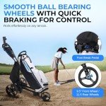 SereneLife 3-Wheel Electric Golf Push Cart
