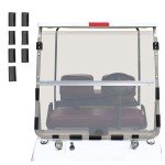 Smoke Tinted Fold Down Windshield for Club Car DS