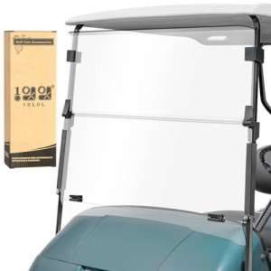 10L0L Clear Foldable Golf Cart Windshield for EZGO