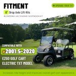 ECOTRIC Drop Axle Lift Kit for EZGO Golf Carts