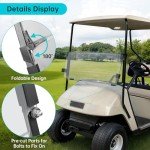 10L0L Clear Foldable Golf Cart Windshield for EZGO