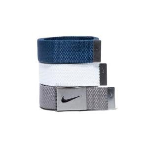 Nike Men's 3 Pack Golf Belts - White/Gray/Navy