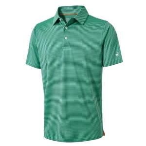 Men's Moisture-Wicking Golf Polo - Green Stripe