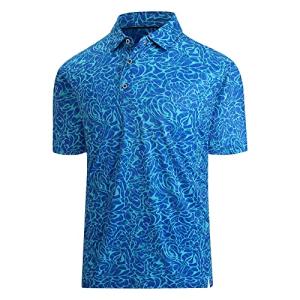 Damipow Men's Dry Fit Performance Golf Polo Shirt