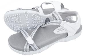 Sandbaggers Galia Women's Golf Sandals - White