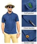ZITY Men's Athletic Golf Polo Shirt – Blue